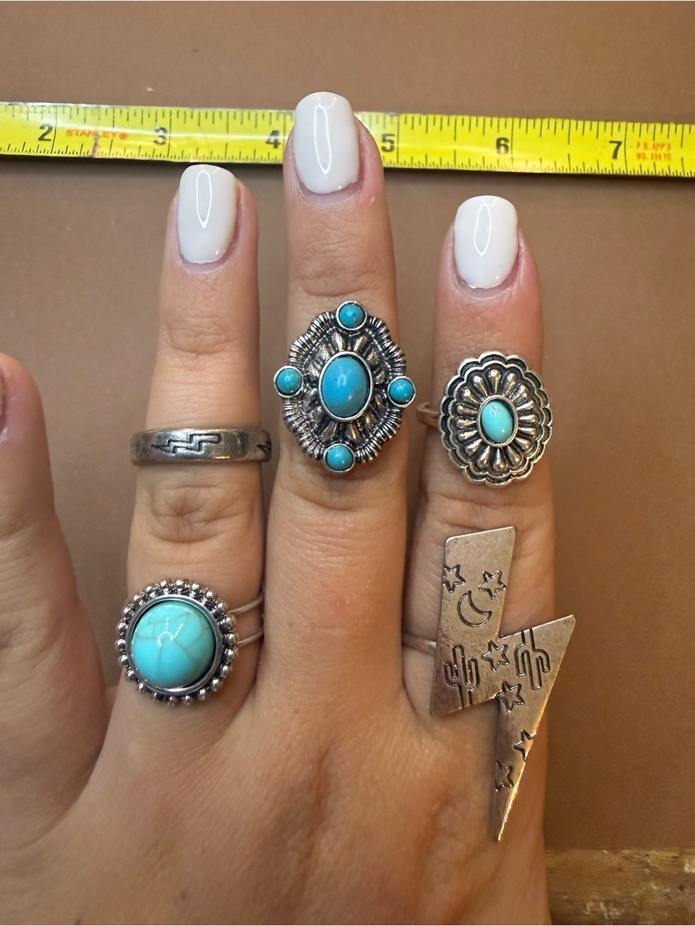 🩵BUNDLE AND SAVE (3/$16) 🩵 Silver Turquoise Statement Ring set